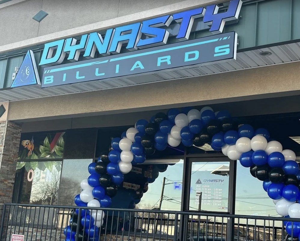 The Dynasty Billiards storefront on Elizabeth Ave
